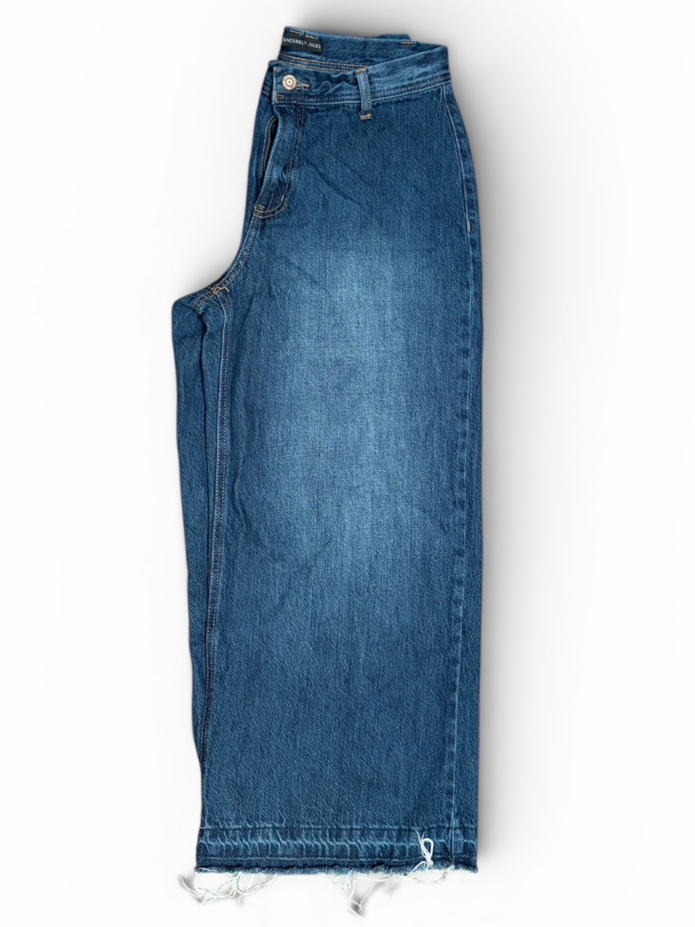 Sincerely Jules Wide-Leg Raw Hem Jeans - Picture 3 of 4